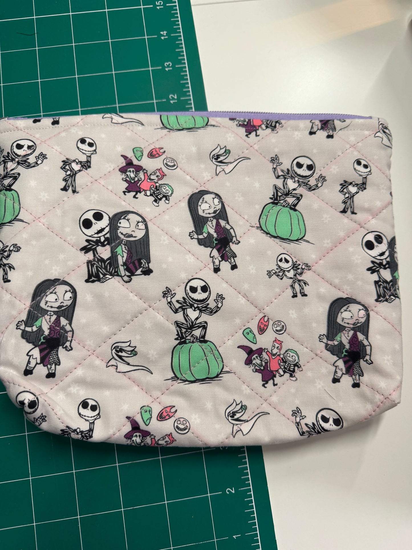 Jack and Sally Nightmare Makeup Bag