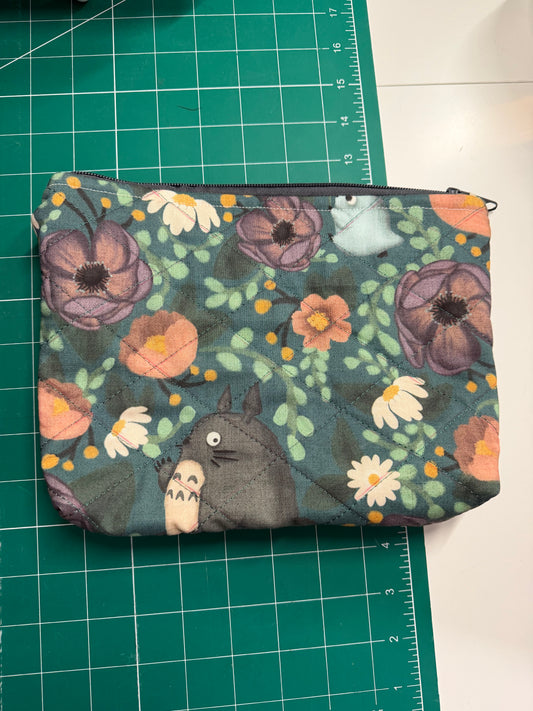 My Neighbor Totoro Floral Makeup Bag