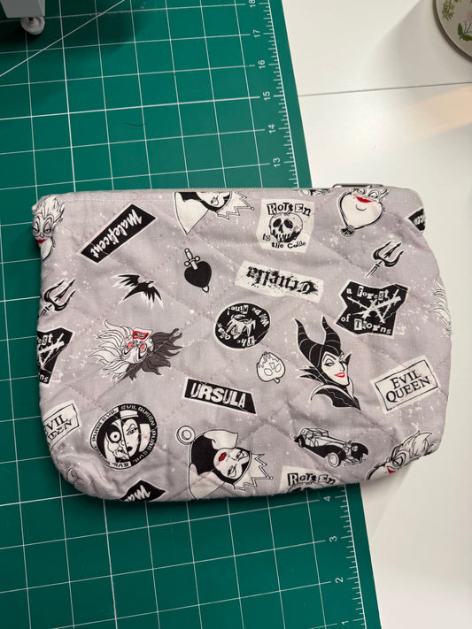 Gray Maleficent & Ursula Makeup Bag