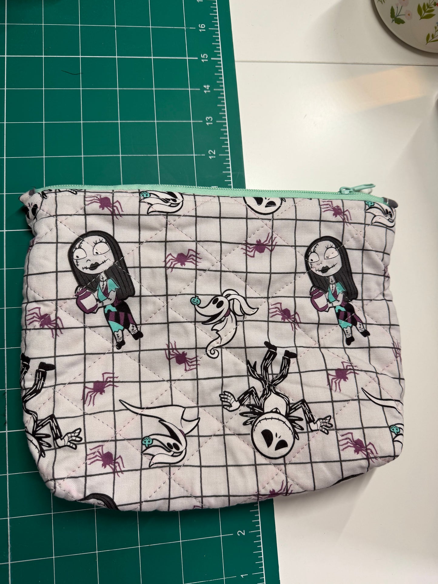 Jack and Sally Square Makeup Bag